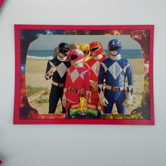 Vintage MMPR 1994 Trading Cards Blue Pink Some Doubles 1 Goldar Pog 23 C… - Picture 4 of 12